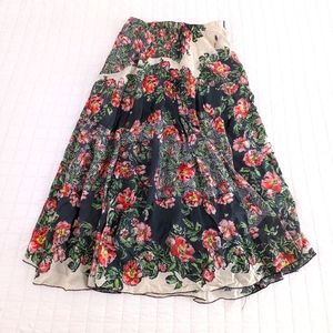 Johnny Was silk skirt